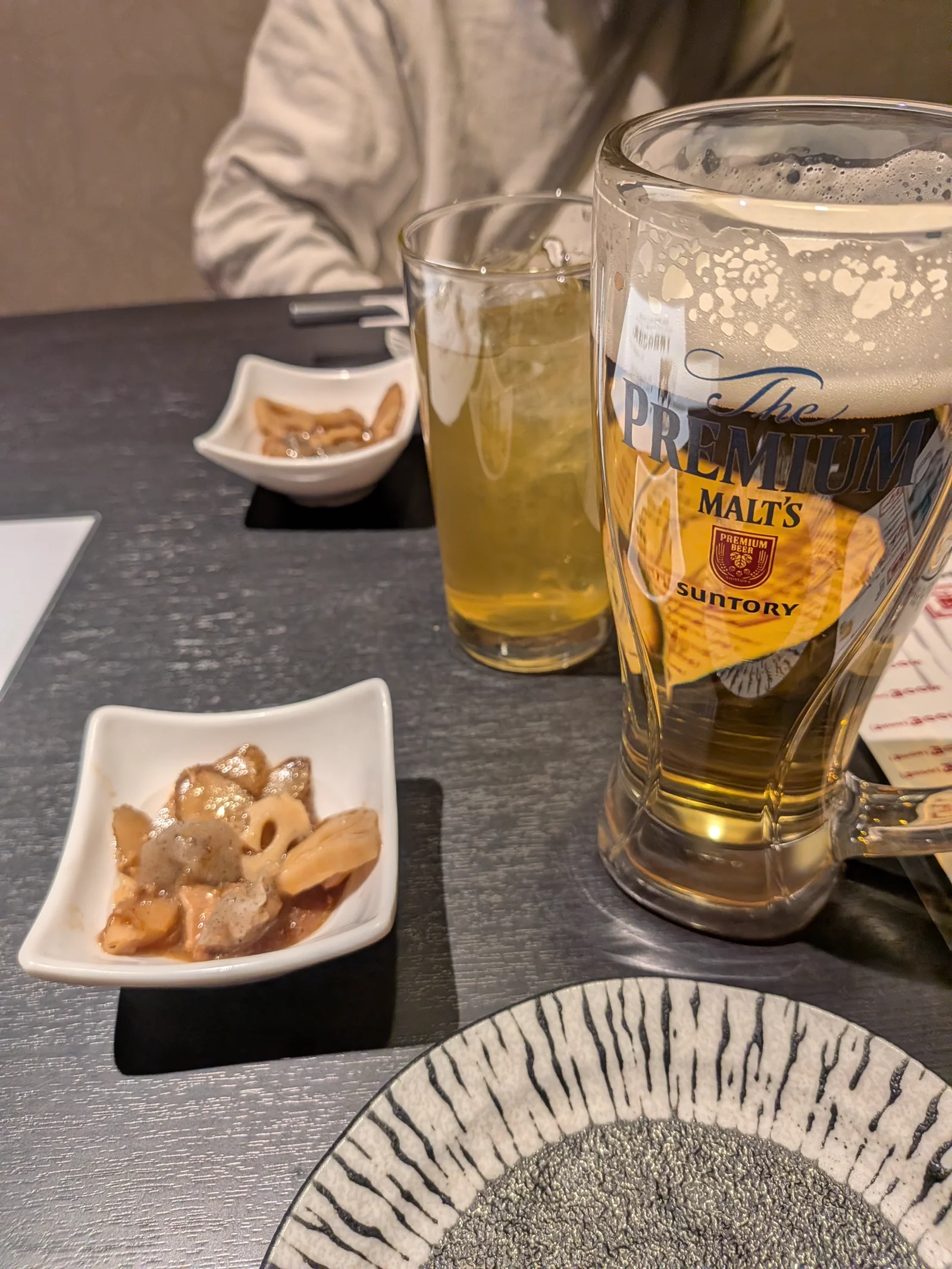 ビール・お通し