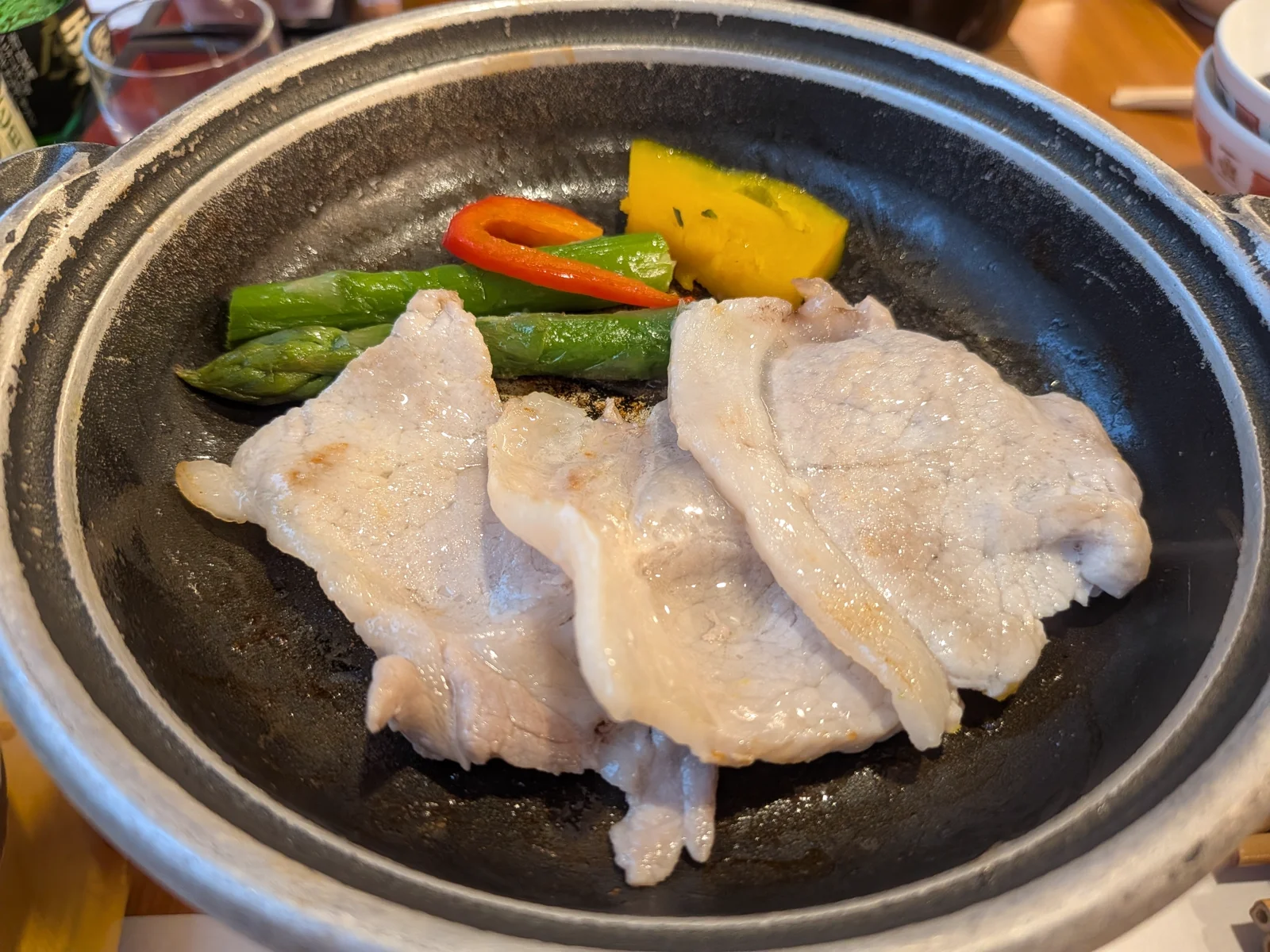 豚の陶板焼き